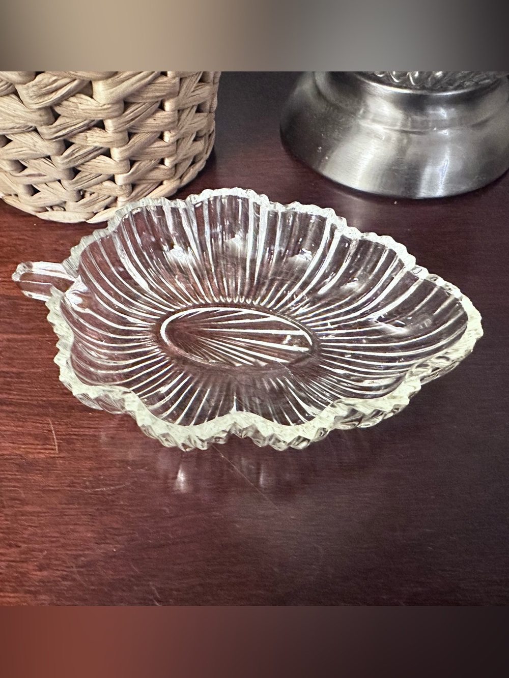 Glass Leaf Dish